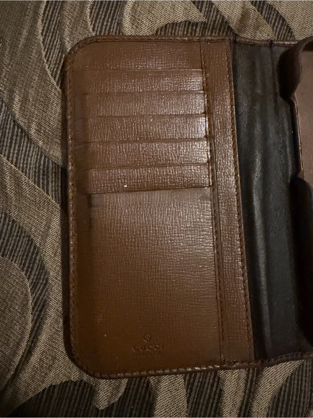 Gucci Monogram Canvas Phone Case with credit card slots